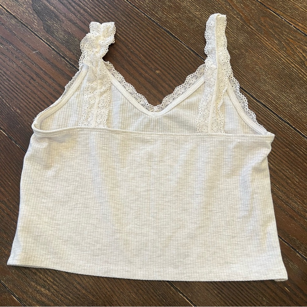 American Eagle Outfitters Ivory Lace-Trim Camisole Size M - Picture 3 of 4
